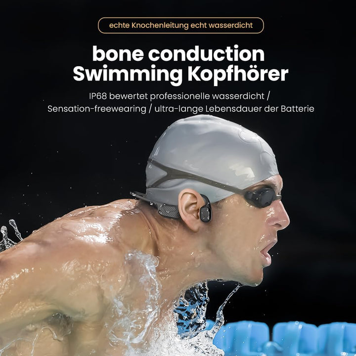 Kabellose Kopfhörer zum Schwimmen mit integriertem 32 GB MP3-Player - Bluetooth 5.3, geräuschunterdr