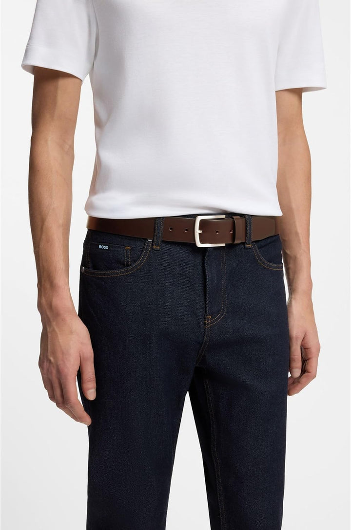 BOSS Herren Gürtel 80 Dark Brown202, 80 Dark Brown202