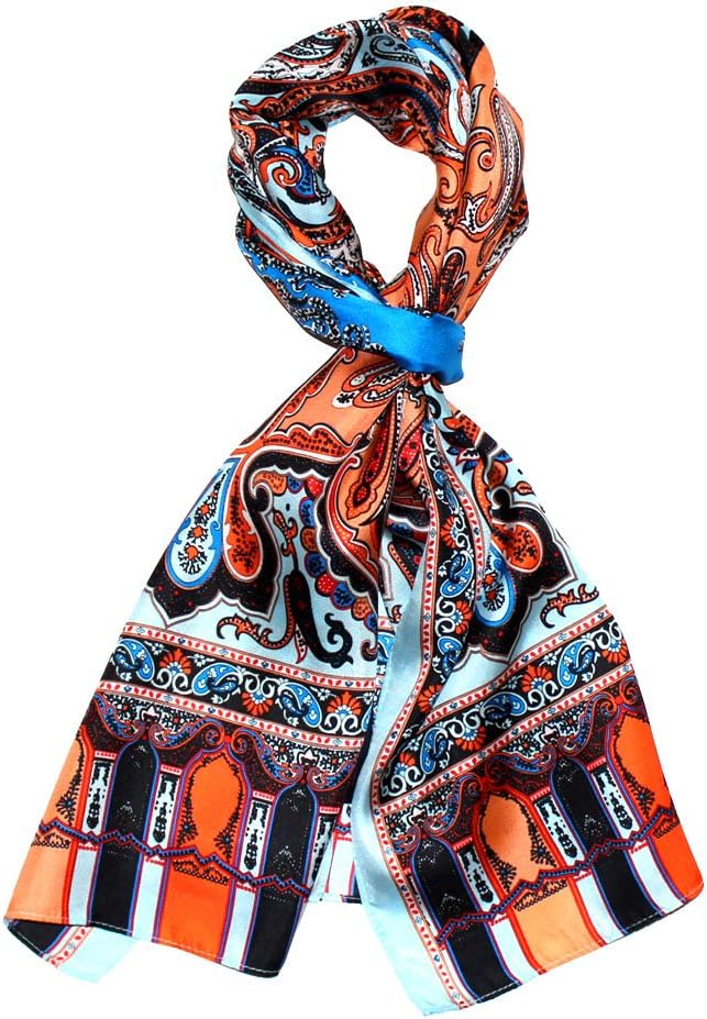 Lorenzo Cana Seidenschal bedruckt Paisley Muster Schal 100% Seide 50 x 165 cm Damentuch Schaltuch 89