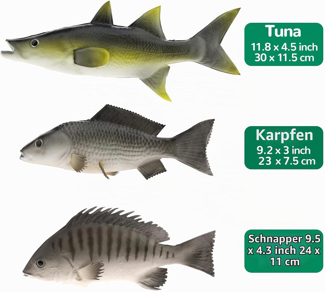 Gresorth 3 Stück Fälschung Fisch vorgeben Künstlich Karpfen Lebensecht Ornament Hängend zum Zuhause