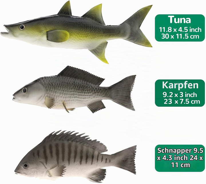 Gresorth 3 Stück Fälschung Fisch vorgeben Künstlich Karpfen Lebensecht Ornament Hängend zum Zuhause