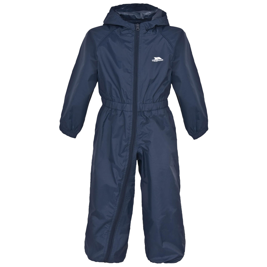 Trespass Unisex Kinder Button Regenanzug 6/12 Navy Blue, 6/12 Navy Blue