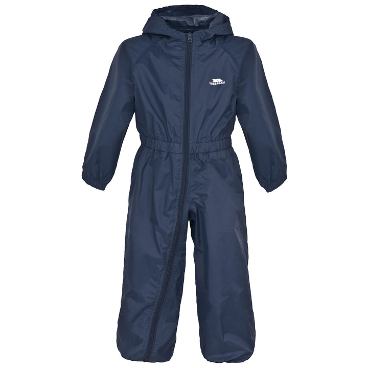 Trespass Unisex Kinder Button Regenanzug 6/12 Navy Blue, 6/12 Navy Blue