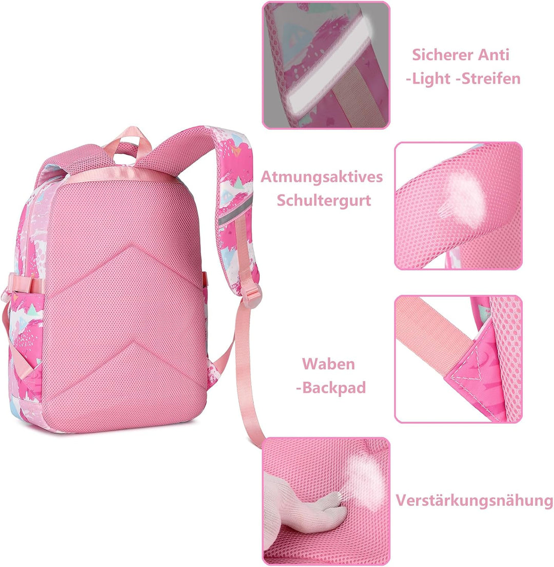 Schulrucksack Schulranzen Schultasche Sports Rucksack Freizeitrucksack Daypacks Backpack für Mädchen