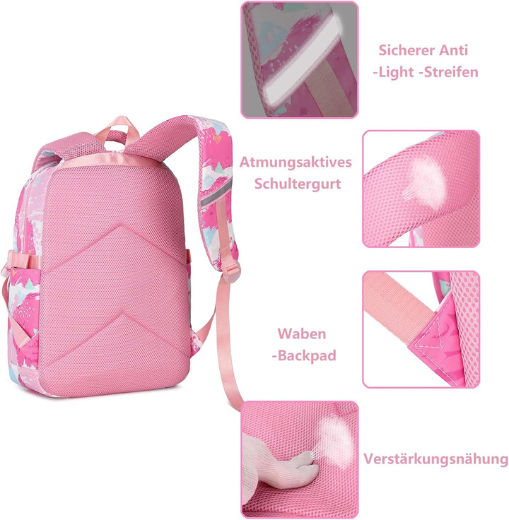 Schulrucksack Schulranzen Schultasche Sports Rucksack Freizeitrucksack Daypacks Backpack für Mädchen
