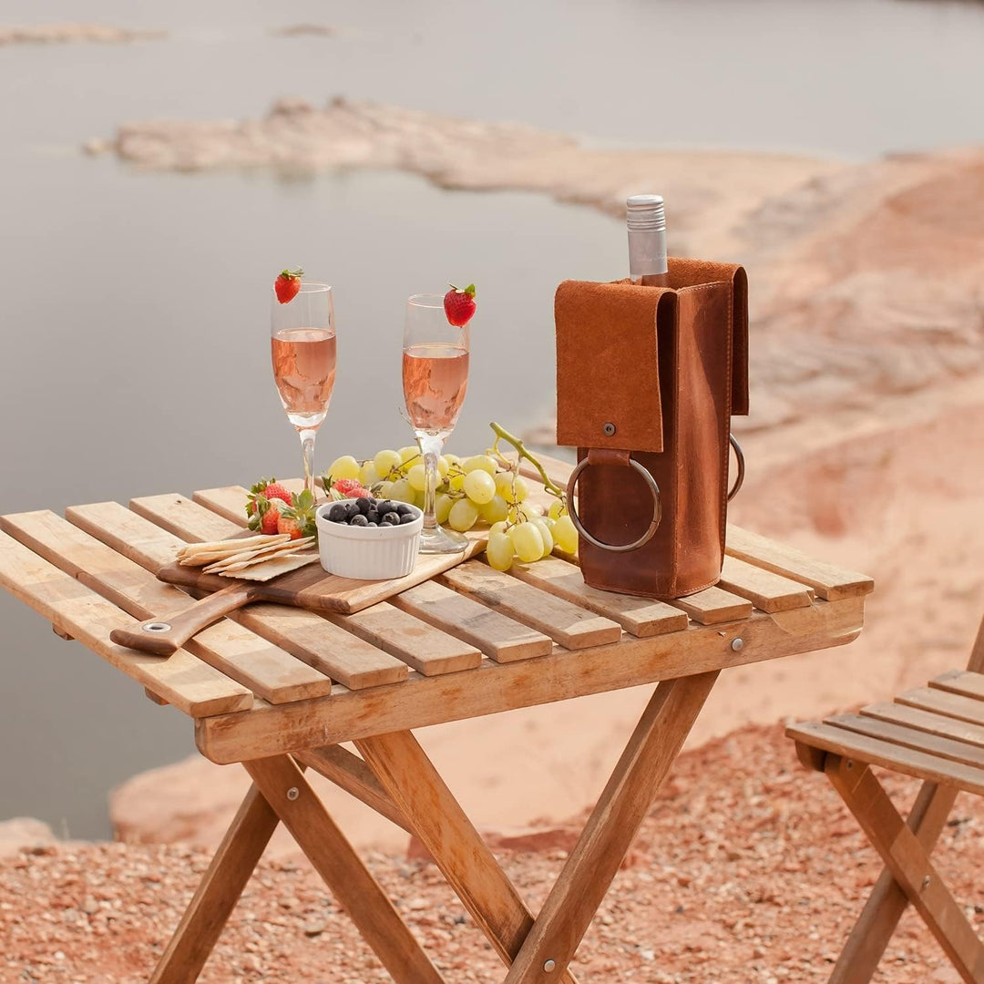 Londo Echtleder Weinflaschenhalter und -Träger, Weinflaschentresor, Weinflaschensafe, Geschenkbox au
