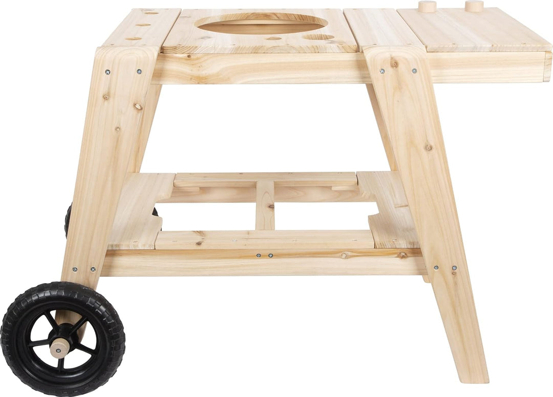 Small Foot Matschküche kompakt aus Holz, praktische Outdoorküche in kompakter Grösse mit Rädern, ab