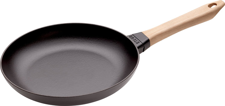 STAUB Gusseisen Pfanne mit Holzgriff, 26 cm, Induktionsgeeignet, Schwarz, 26 cm