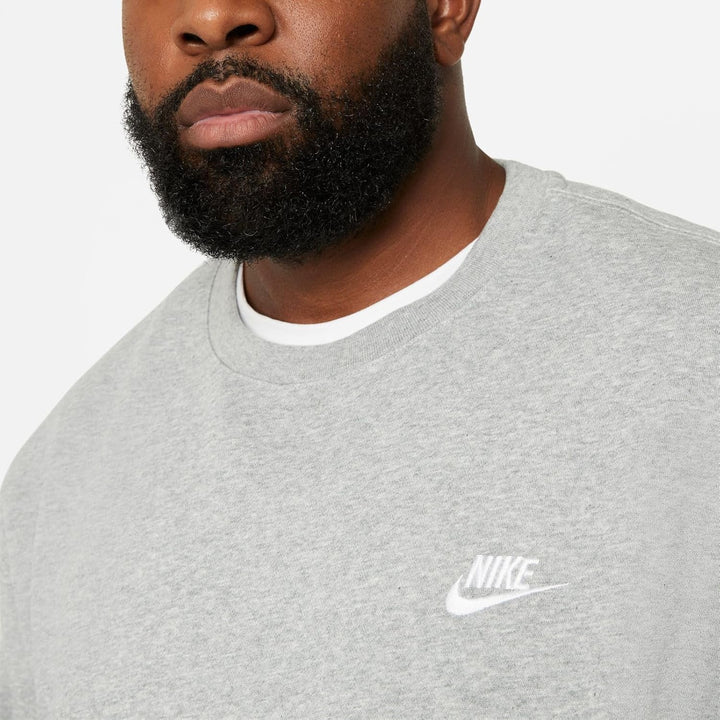 Nike Herren M NSW Club CRW BB Langarm Sweatshirt XS Grau (Dk Grey Heather), XS Grau (Dk Grey Heather