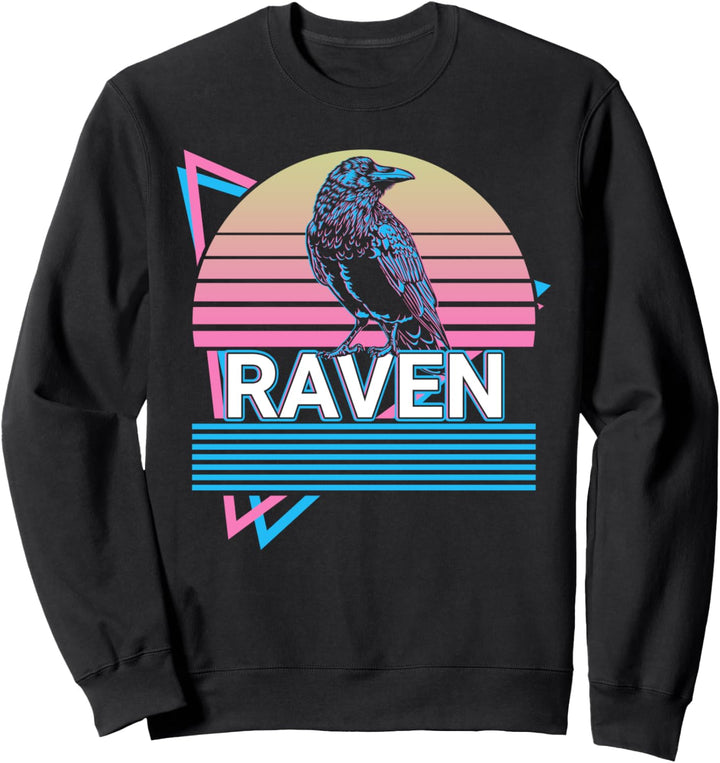 Raben-Krähe-Retro Sweatshirt