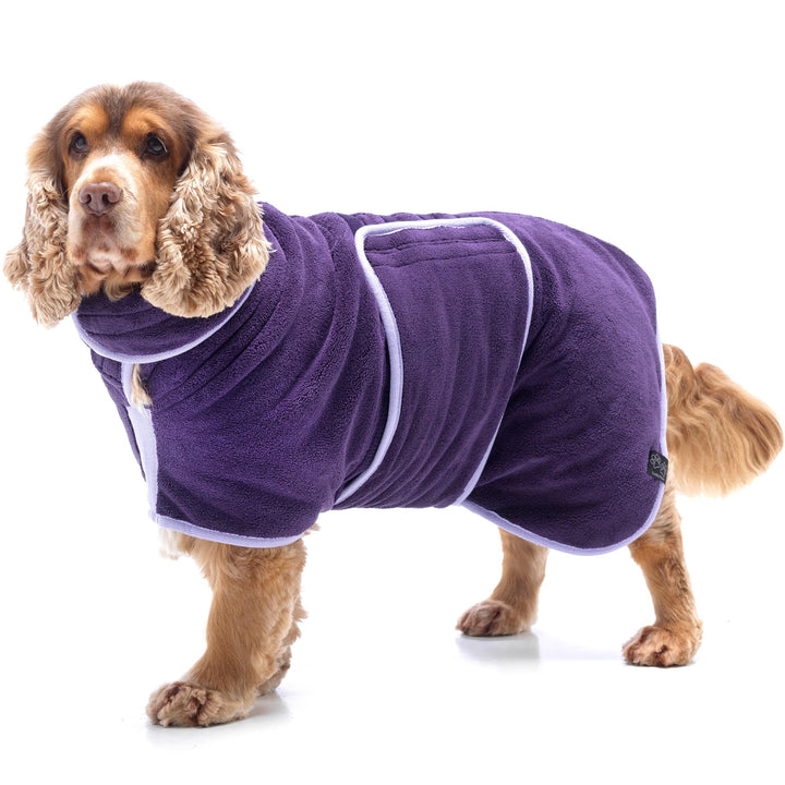 Lucky Paws® Hundebademantel - doppellagiger Bademantel Hund - schneller trocken in Minuten, absorbie