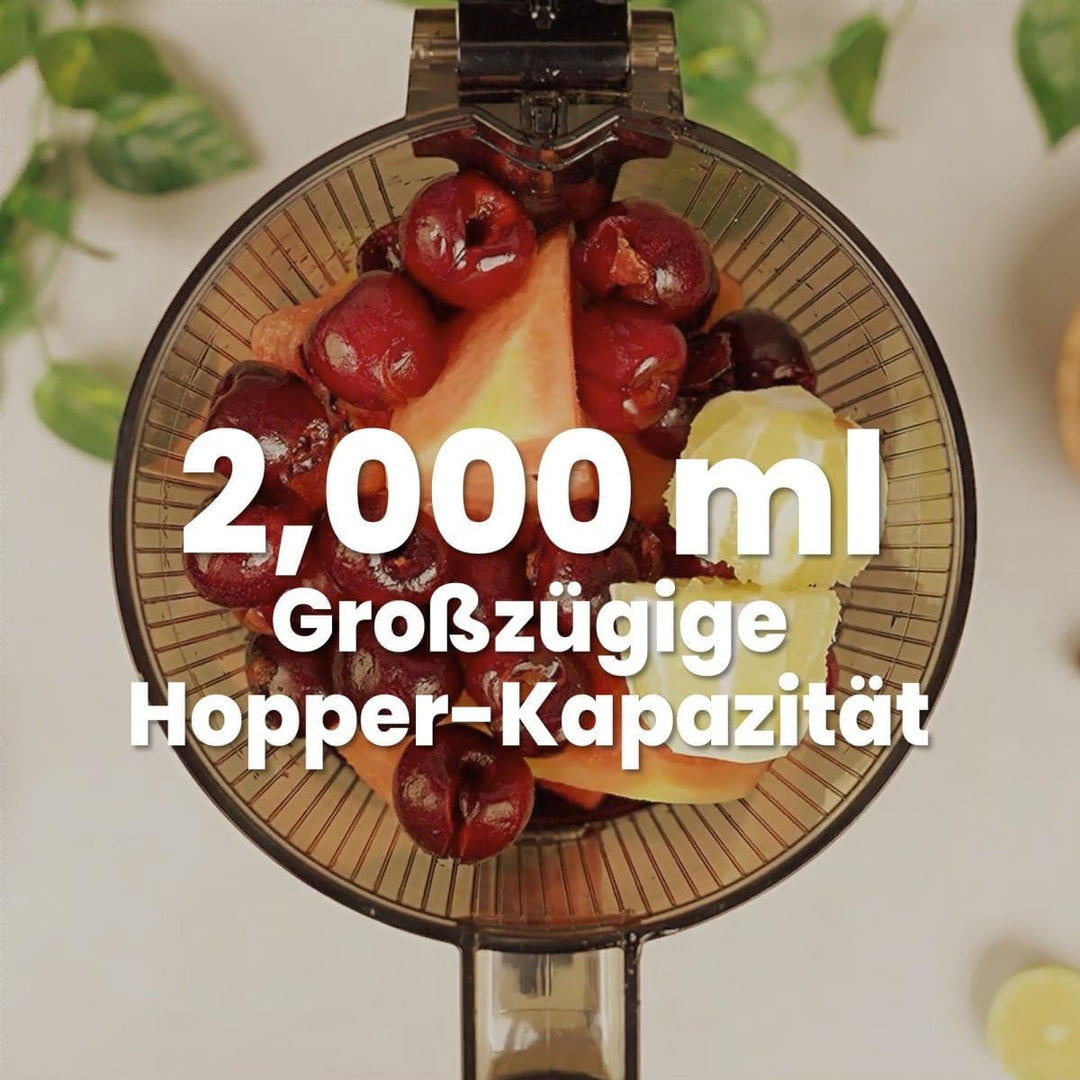 Kuvings AUTO9 | Kaltpressentsafter | Hands-Free Slow Juicer | 2L Auto-Hopper | Entsafter für Obst &