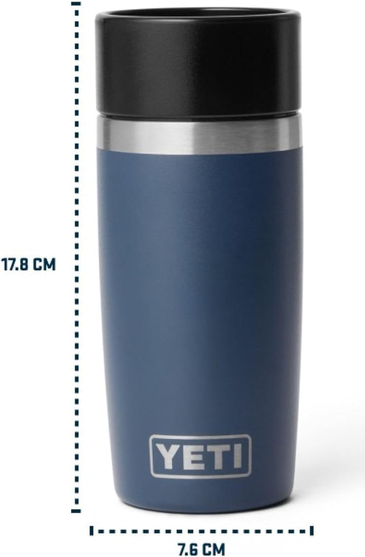 YETI Rambler Thermobecher 12 oz (355 ml) Black Forest Green – Kaffeebecher To Go, Thermotasse mit ab