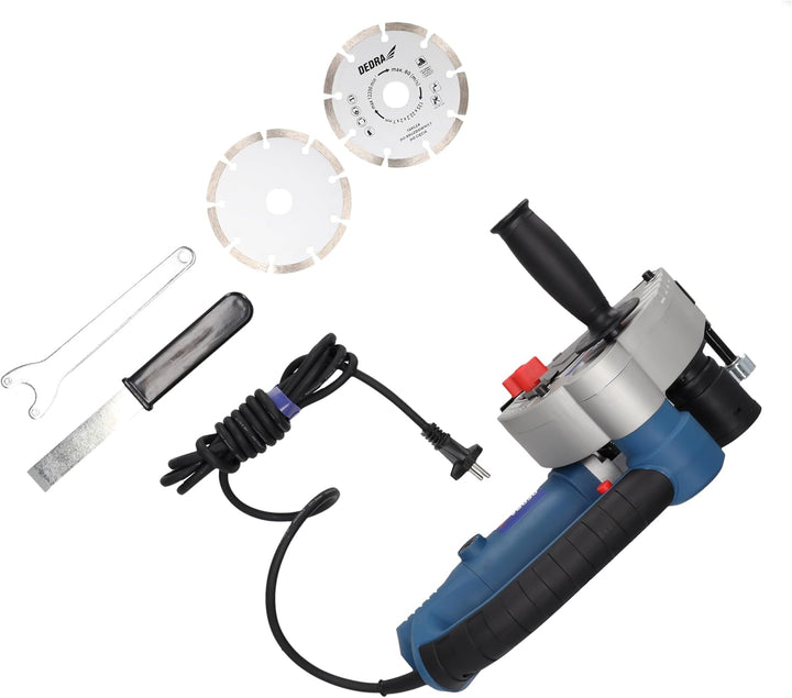 DEDRA Mauernutfräse 1500W, Trennscheibe Ø 125 mm 125mm, 3m Kabel, 8500 U/Min, Hohe Leistung, Nuttief