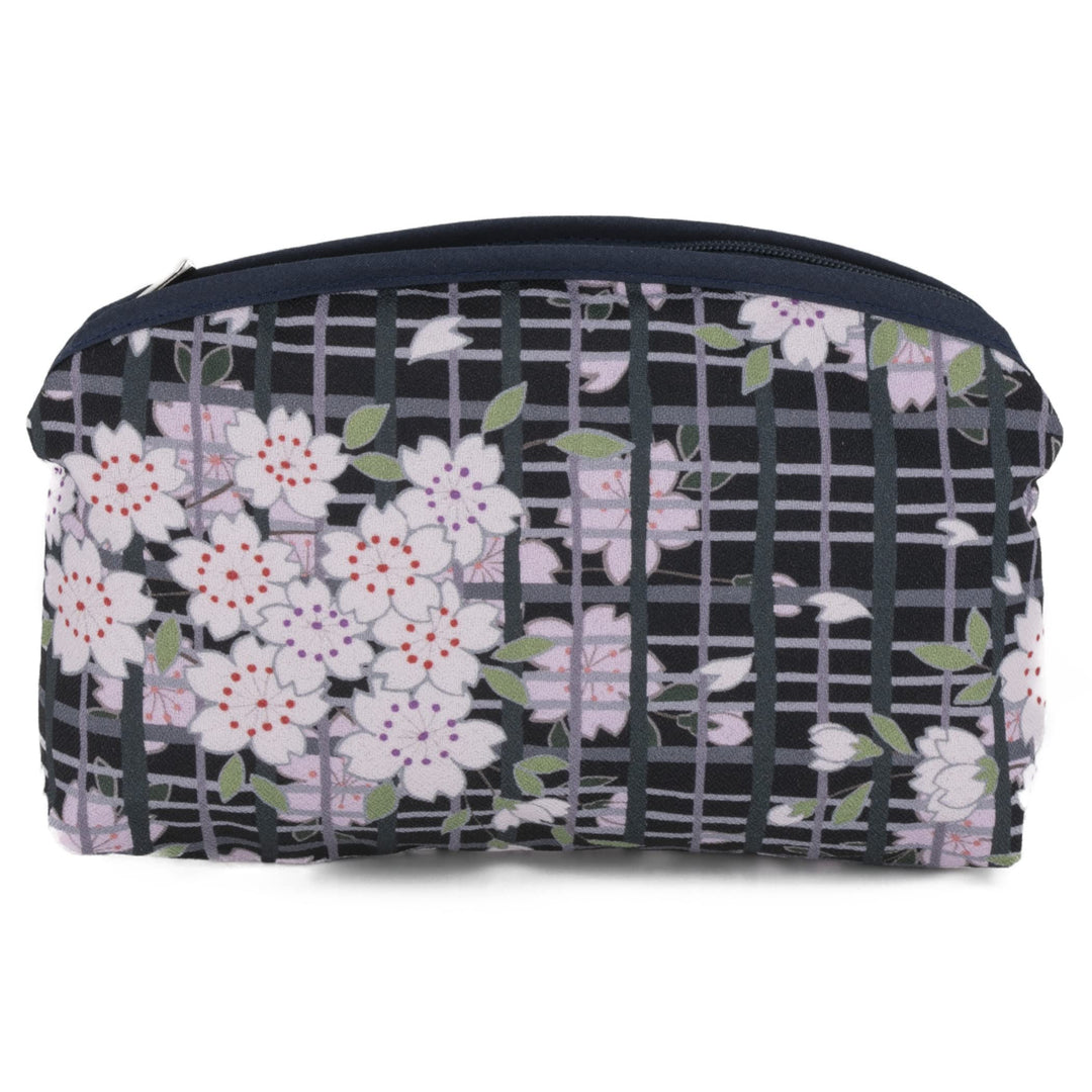 [ NOREN ] Japanische Schmale Kosmetiktasche (SAKURAKOUSHI - Schwarz) Make Up Tasche Schminktasche/Po