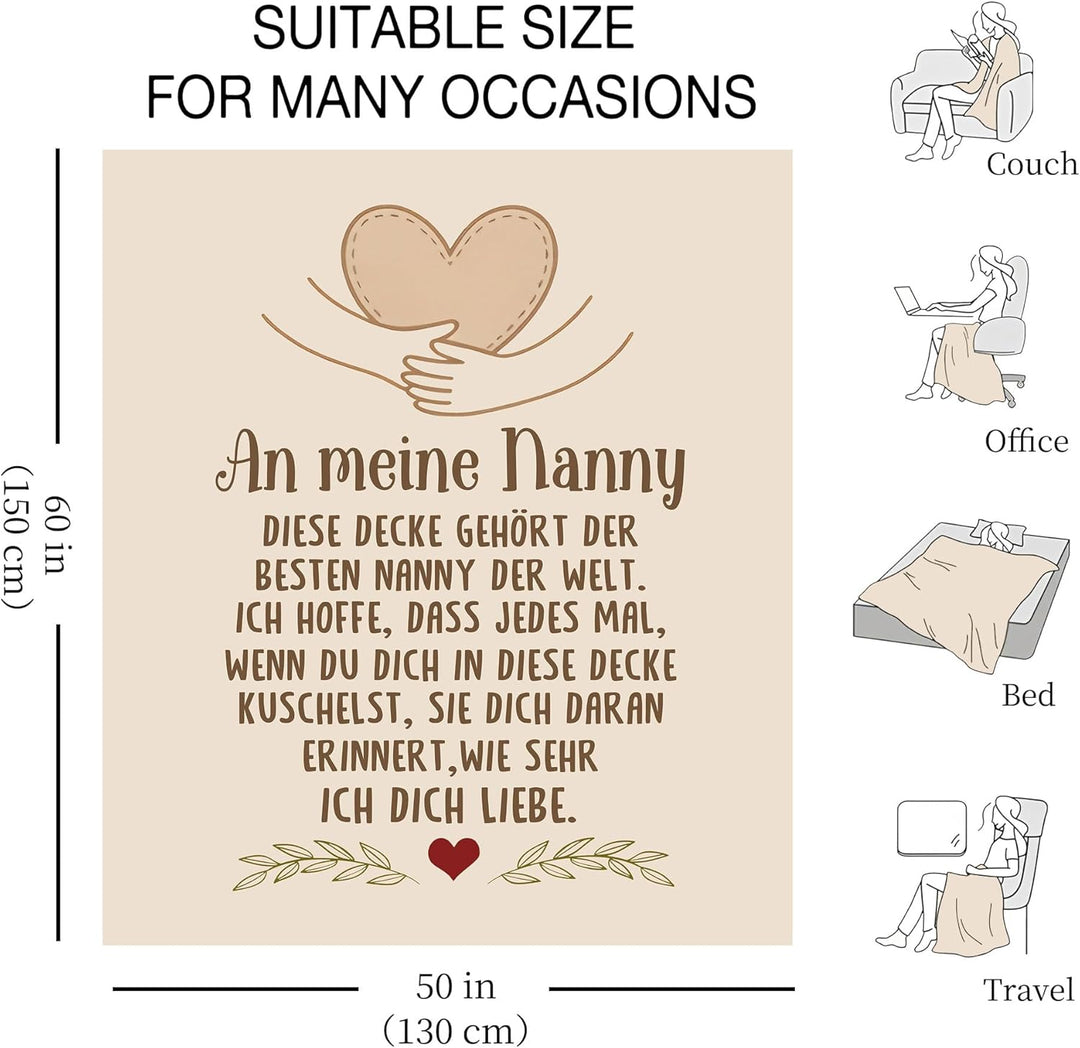 Amorea An Meine Nanny Ich hoffe DASS jedes Mal wenn du Dich in Diese Decke kuschelst sie Dich daran