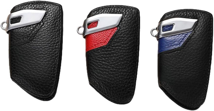 Auto echtes Leder Smart Key Cover Fall für BMW (Blade Blue), Blade Blue