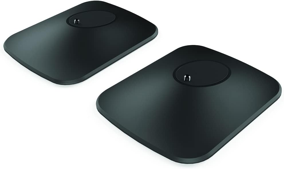 KEF LSX P1 Tischstandfuss Schwarz Paar, für LSX | Aluminium | Befestigungssystem | 10 Grad Neigung L