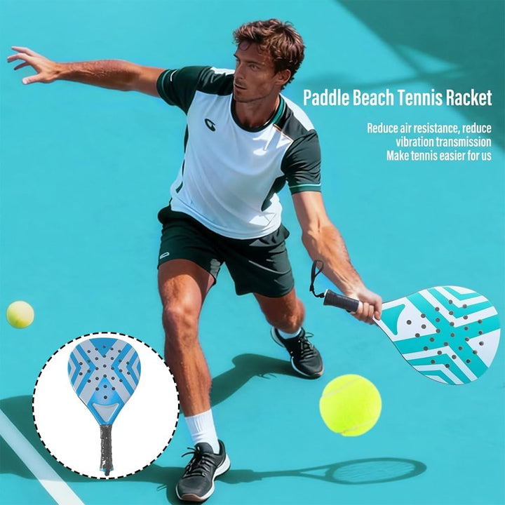 1 Set Padel-schläger, Leichter Padel-schläger 2 Tennisbällen Und Tragetasche Für Erwachsene