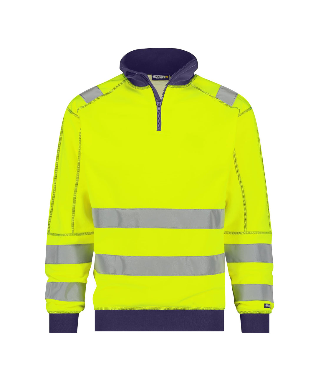 Dassy Denver 300376 hochsichtbare reflektierende Sweatshirt L Gelb / Marineblau, L Gelb / Marineblau