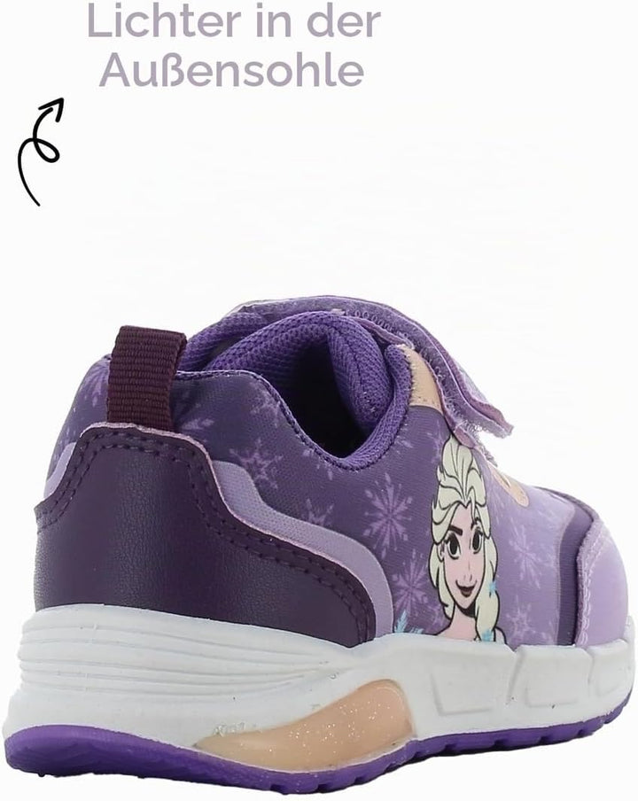 Leomil Frozen ELSA Schuhe Blinkschuhe Mädchen, Ideal for Schule und Freizeit 29 EU Lila 845, 29 EU L