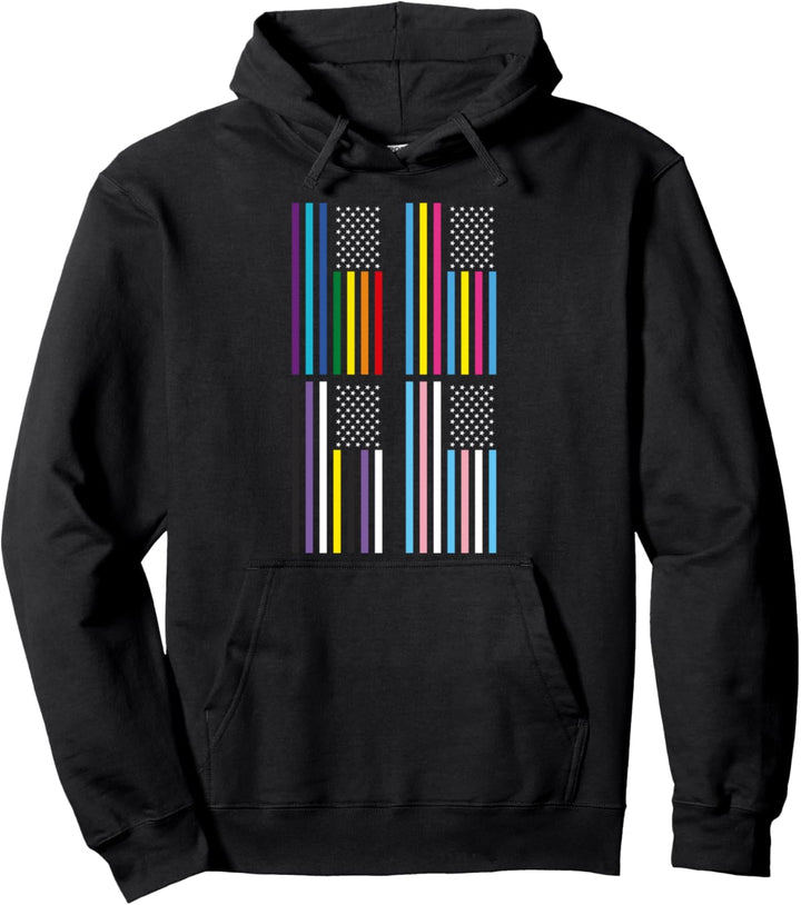 Transgender Nicht Binär Amerika Flagge Pansexuell LGBT Pullover Hoodie