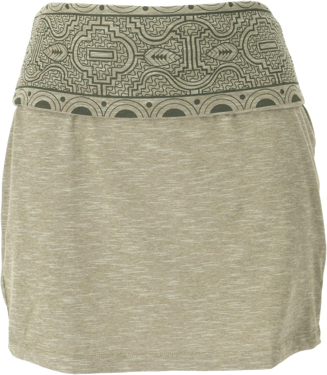 GURU SHOP Minirock aus Bio-Baumwolle, Organic Yoga Rock, Damen 38 Helles Olivgrün, 38 Helles Olivgrü