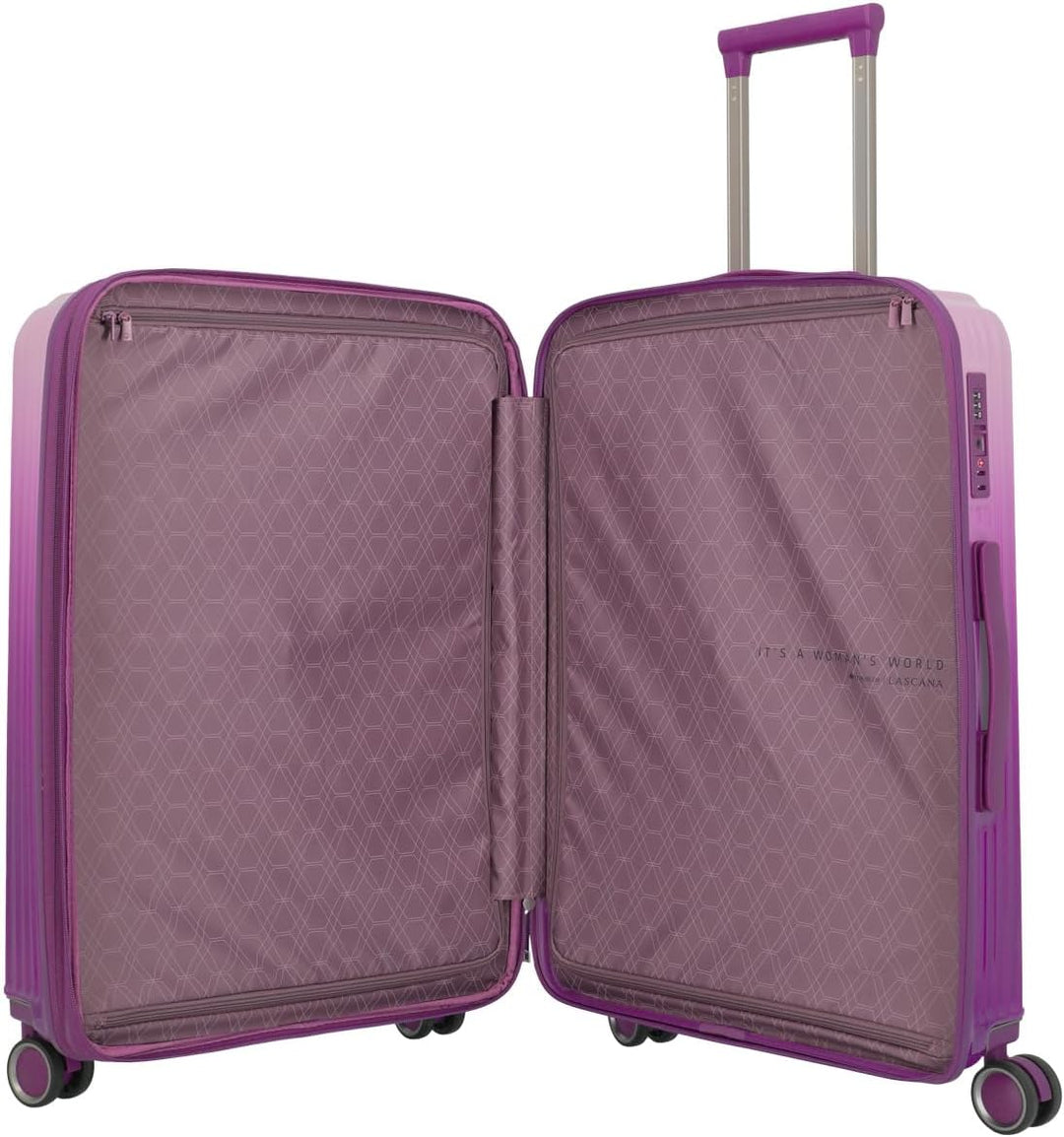 Travelite Hartschalenkoffer LASCANA Edition Grösse M, erweiterbarer Reisekoffer mit TSA-Schloss, Che