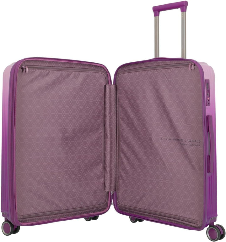 Travelite Hartschalenkoffer LASCANA Edition Grösse M, erweiterbarer Reisekoffer mit TSA-Schloss, Che
