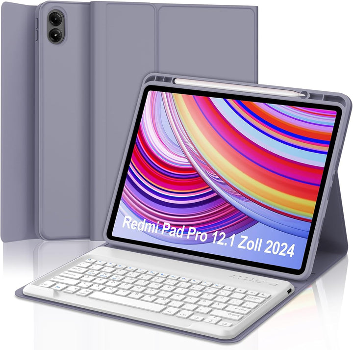 IVEOPPE Tastatur für Redmi Pad Pro 12.1, Hülle Tastatur für Redmi Pad Pro 2024, Bluetooth Magnetisch