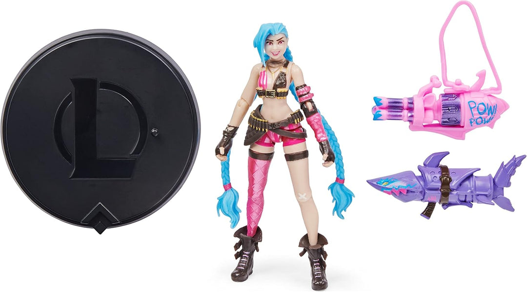 League of Legends - 10cm Actionfiguren 5er Pack (Vi, Caitlyn, Ekko, Heimerdinger und exklusiver Jinx