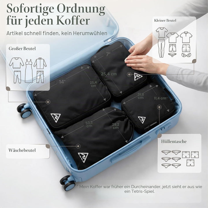 Well Traveled Packungswürfel, komprimiert für Reisen, mit HybridMax Doppelkapazitäts-Design, Packwür