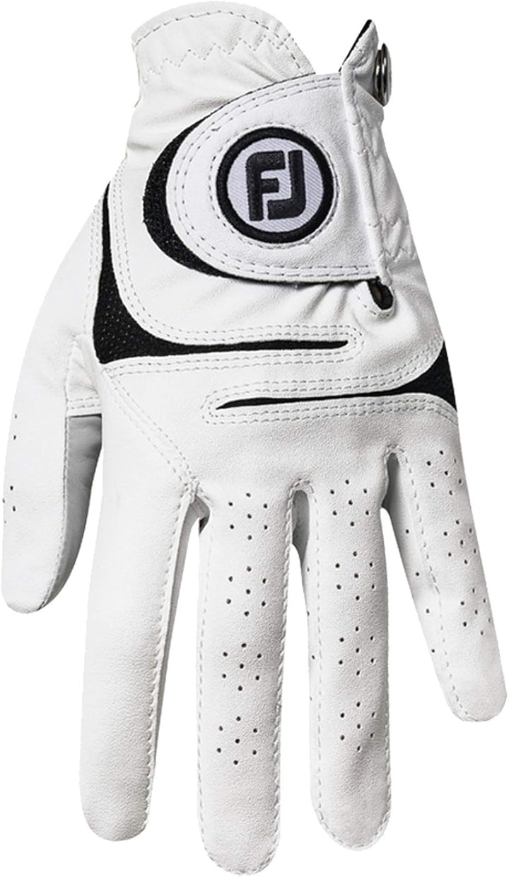 FootJoy WeatherSof Golfhandschuh für Damen, Weiss Weiss Medium / Large Rechts, Weiss Medium / Large