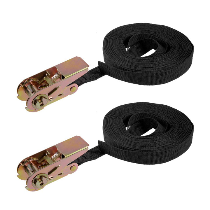 sourcing map 2Stk Ratschen Zurrgurt Spanngurte Spanngurt 10Mx25mm 250Kg Ladekappe Polypropylen für T