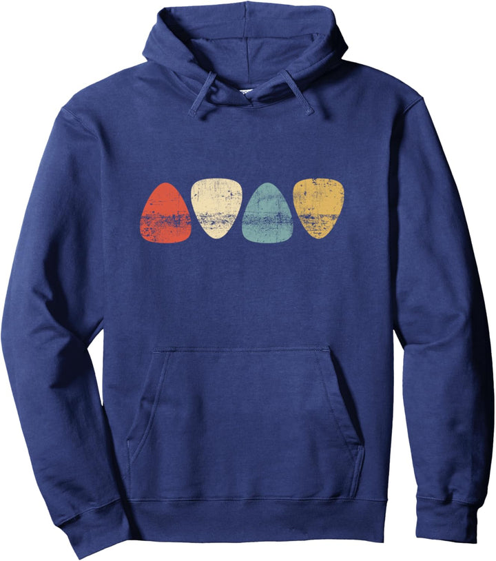 Vintage Plektrum Gitarre Spieler Bassgitarrist Pullover Hoodie
