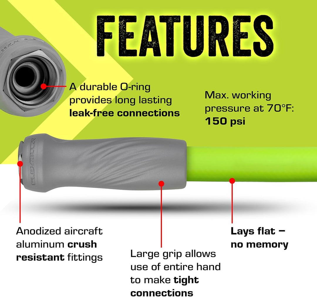 Legacy Flexzilla leicht Heavy Duty Hybrid Garten Schlauch mit swivelgrip Zillagreen W/ Swivelgrip 5/