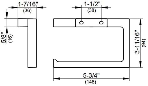 Keuco Toilettenpapierhalter Edition 11, offene Form, schwarzchrom gebürstet
