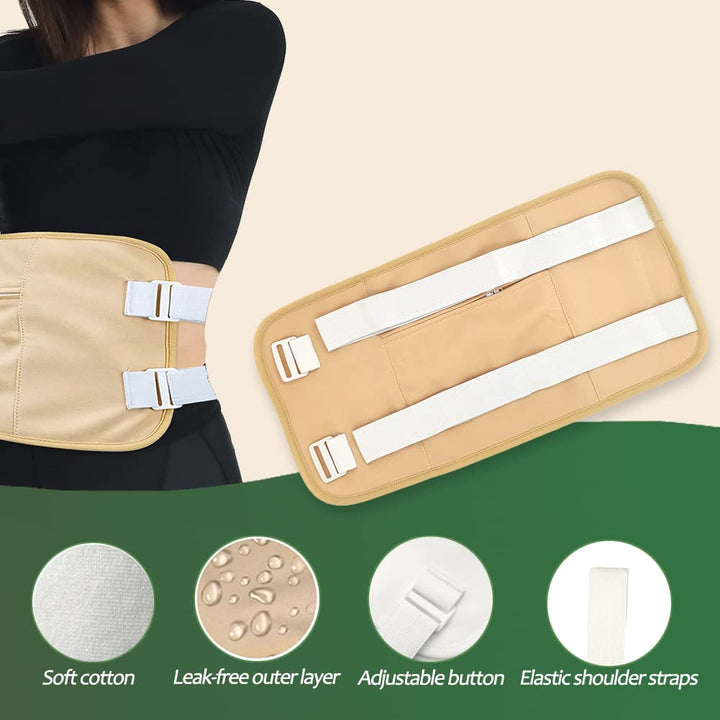 Castor Oil Pack, Wiederverwendbare Castor Oil Pack Wrap Organicmit Klettverschluss Taille Gürtel für