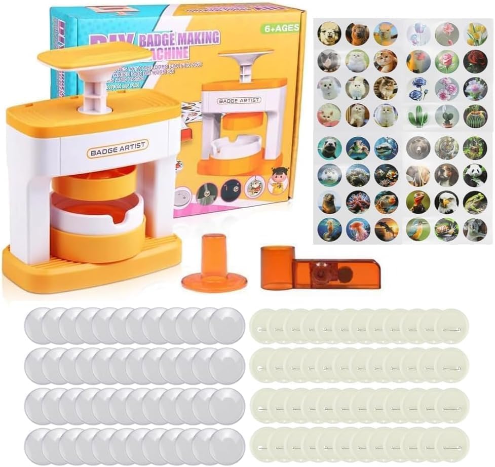 Button Maker Badge Machine 55mm (2.16Zoll) - DIY Buttonmaschine Abzeichen Macher Pin Badge Presse Ki