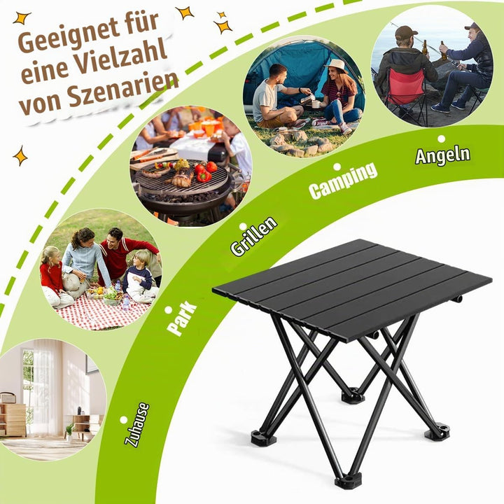 Tragbar Klapptisch, Tragbarer Picknicktisch Faltbar mit Tragetasche, Ultraleichter Campingtisch Klap