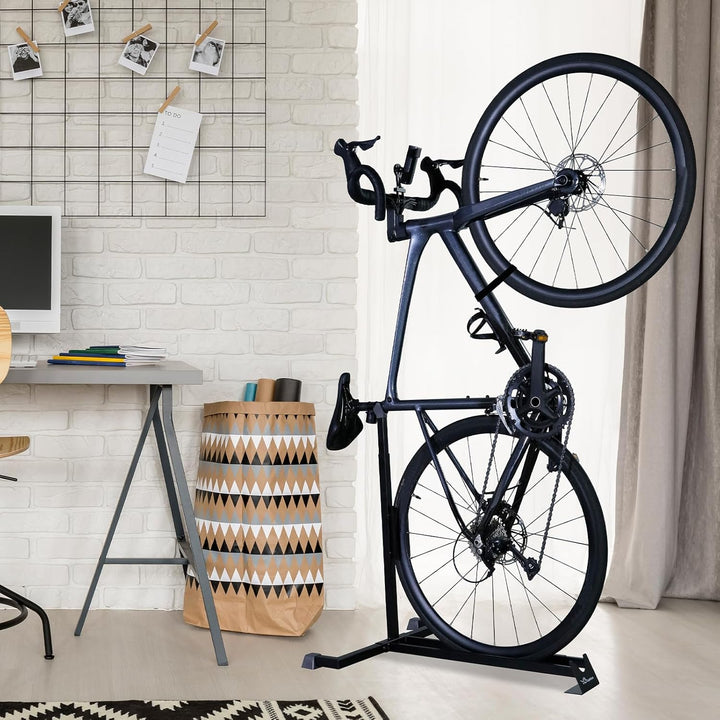 CCLIFE Fahrradständer Boden von Mountainbike und Rennrad Freistehend Vertikaler und Horizontaler Fah