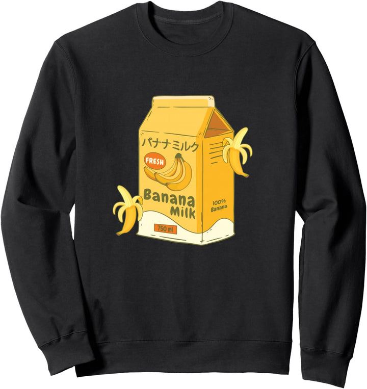 Bananenmilch, ästhetisch, Otaku, japanisch, als Kawaii-Geschenke Sweatshirt