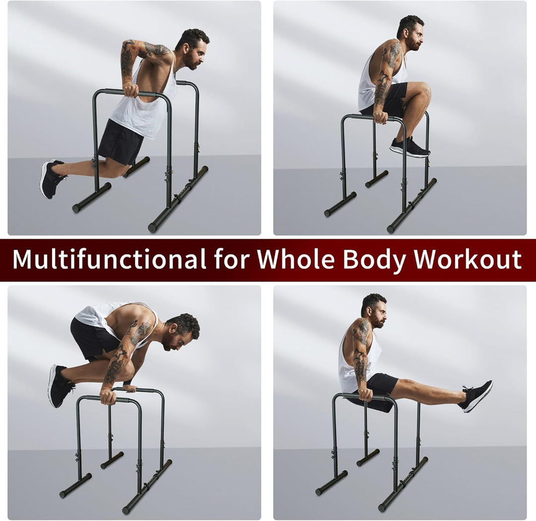 Dip Barren Bars, Dip Station, 249 kg Dip Station, Krafttraining 78.74-99.06 cm individuell verstellb