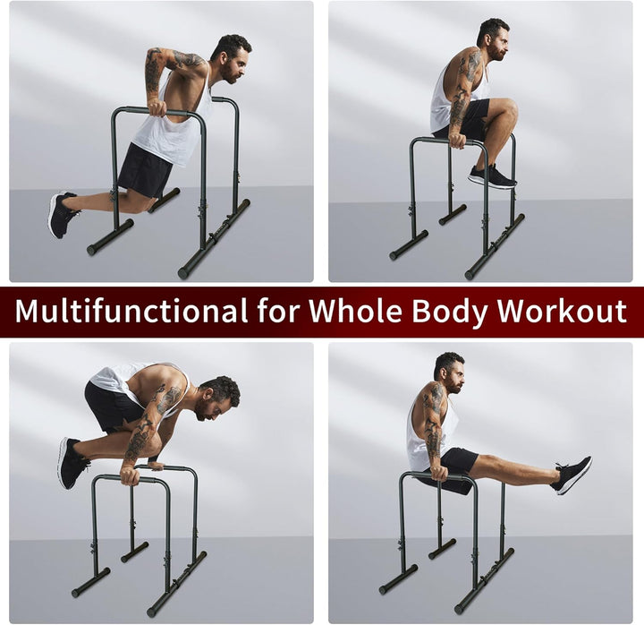 Dip Barren Bars, Dip Station, 249 kg Dip Station, Krafttraining 78.74-99.06 cm individuell verstellb