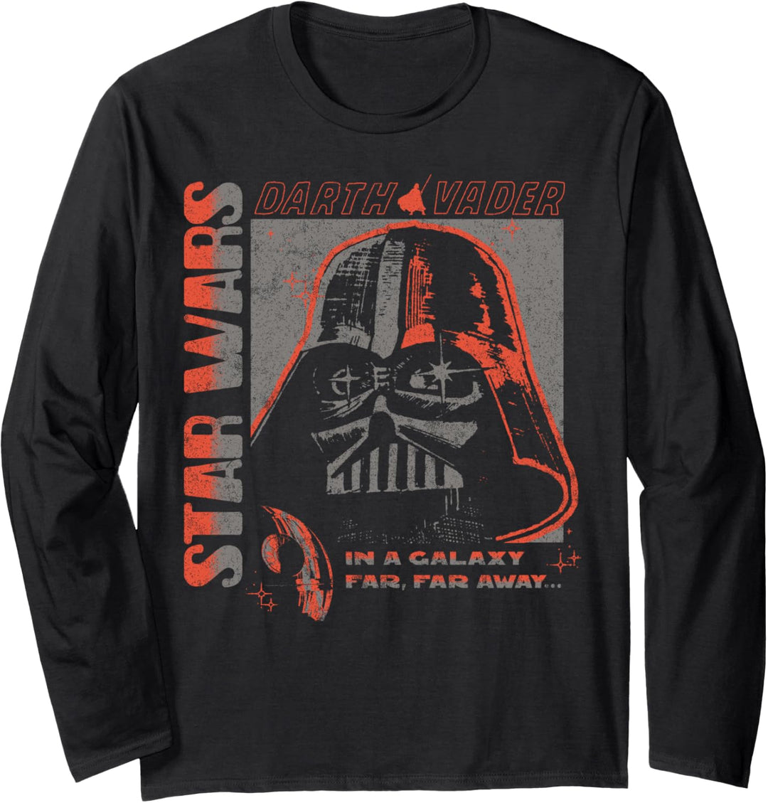 Star Wars Retro Vader Pop Poster Langarmshirt