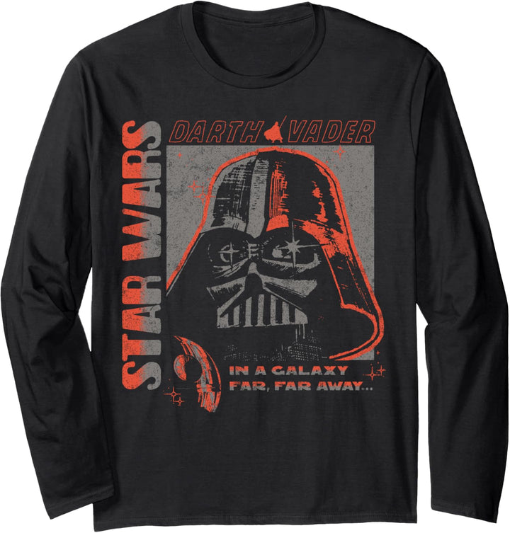 Star Wars Retro Vader Pop Poster Langarmshirt