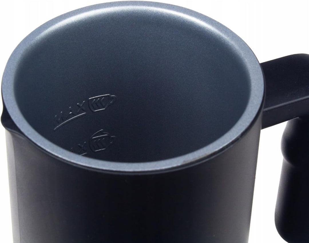 Milchaufschäumer mit Heizung, 4 Milchaufschäummodi, 500W, Schwarz, Schwarz