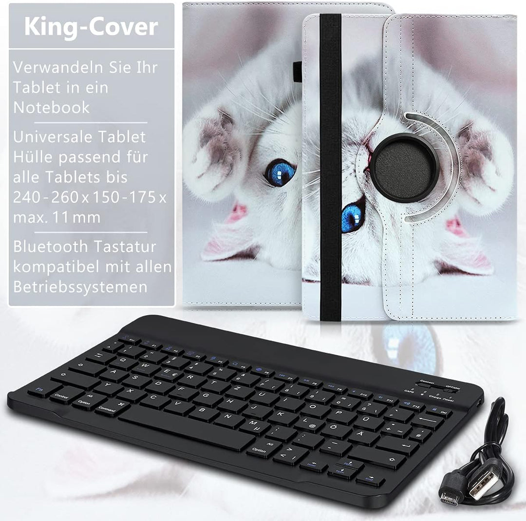 Tablet Hülle kompatibel mit Blackview Tab 20 16 15 13 12 11 10 Pro 9 8 8E Tasche Schutzhülle Bluetoo