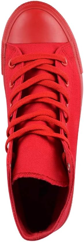 Elara Unisex Kult Sneaker | Bequeme Sportschuhe für Damen und Herren | High Top Textil Schuhe|Chunky