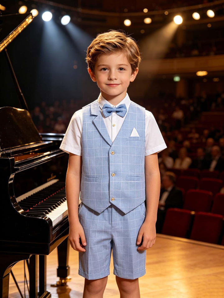 LOLANTA 4 STK Kleinkind Junge Sommerhochzeit Kinderanzug, Festliche Anzüge Westen Set für Kinder, So